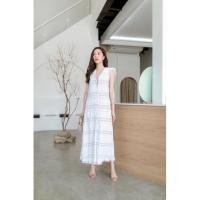 ราคา เดรสลูกไม้ยาว ป้าย Jariya สีขาว ผ้านิ่ม ซับในทั้งตัว (14415315782)