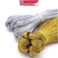 ราคา ลวดดิ้น 1 มม. มัดลวดแขวนอุปกรณ์ของขวัญสีทอง/เงิน 100 ม. ตกแต่งคริสต์มาสสายห้อยบัตร (41753528035)