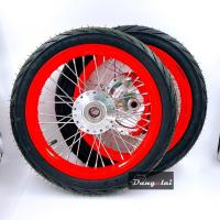 ราคา ชุดล้อส้มสะท้อน 1.60 ขอบ 14 ใส่ CLICK / SCOOPY-I / ICON / ZOOMER-X ดุมกระจกพร้อมยางนอกลายไฟ+ใน (27023088920)
