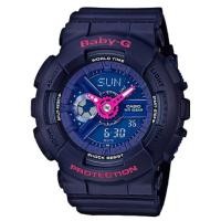ราคา Casio Baby-G นาฬิกาข้อมือผู้หญิง สายเรซิ่น รุ่น BA-110PP,BA-110PP-2A - สีน้ำเงิน (283187581)