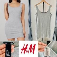 ราคา เดรสสีเทา เข้ารูป Used like new H&M Gray Bodycon Dresses แท้100% 23/266 (23049661552)