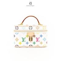 ราคา NEW LV X TM/VANITY CHAIN POUCH MULTICOLOR WHITE MONOGRAM CANVAS GHW MICROCHIP (28338663264)
