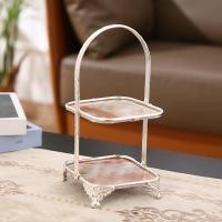 ราคา ชั้นวางอาหาร ของตกแต่ง ชั้นวางเค้กสีทองโต๊ะของหวานขนม ผลไม้สามชั้นถาดใส่ขนม (16959138133)