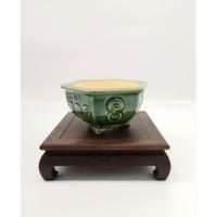 ราคา กระถางบอนไซหกเหลี่ยมเคลือบ Crackled/ kfhan (11099726361)