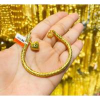 ราคา สร้อยข้อมือทอง ลายกระดูกงู หนัก1บาท งานสวย เหมือนแท้ ใส่อาบน้ำได้ บริการเก็บเงินปลายทาง (16768998721)