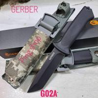 ราคา อุปกรณ์เดินป่า มีด มีดพก มีดเดินป่า มีดพกใบตาย GERBER รุ่น G02A ใบดำด้ามดำ (25865216637)