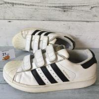 ราคา Adidas superstar ป้ายทอง (รองเท้าเด็กมือสองแบรนด์แท้) /วัดด้านใน 21cm (1925753874)
