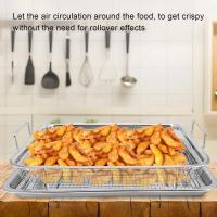 ราคา Nonstick French Fries Mesh Basket Drainer Grill Kitchen Tools Copper Color Baking Pan Stainless Steel Frying Pan Square (27462353822)
