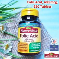 ราคา โฟลิค เอซิด Folic Acid, 400 mcg, 250 Tablets - Nature Made (9650140575)