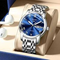 ราคา ❤ Jam Tangan Pasangan นาฬิกาข้อมือของแท้มือนาฬิกาสแตนเลสนาฬิกาผู้ชาย/นาฬิกาข้อมือผู้หญิงสีทองนา (44057070242)