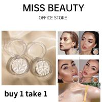 ราคา [ซื้อ 1 เอา 1] MISS BEAUTY Highlighter Powder ประกอบด้วย Pearl Moonshine แชมเปญ Violet Shimmer Techo Make Up (27779456710)