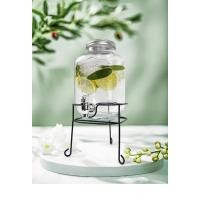 ราคา โถจ่ายน้ำหวาน โหลแก้วจ่ายน้ำ โถแก้วจ่ายน้ำมีก็อกพร้อมฐานตั้ง ขนาด 5 ลิตร (23472789599)