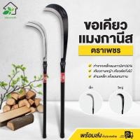 ราคา ขอเคียวแมงกานีส (ตราเพชร) ทำจากเหล็กแมงกานีส เคียวถางหญ้า เคียวตัดกิ่งไม้ ด้ามเหล็ก แข็งแรง ทนทาน (44256262000)