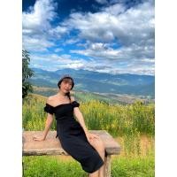 ราคา เดรสเกาะอกดำแขนตุ๊กตา (27550675447)