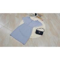 ราคา (พร้อมส่ง) "N005" ชุดออกงาน กระโปรงสั้น ปาดไหล่ สีเทา (28614908506)
