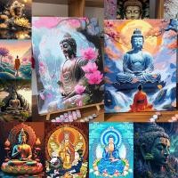 ราคา Drofe ระบายสีตามตัวเลข พระพุทธรูป พระพุทธเจ้า พระพุทธเจ้าศากยมุนี - 40*50cm (25392817193)