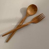 ราคา ช้อนส้อม ไม้สัก ช้อนทานอาหาร ช้อนไม้ ส้อมไม้ (19081592160)