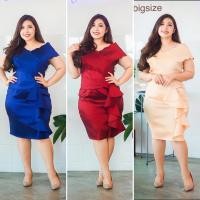 ราคา Janny เดรสสาวอวบ อ้วน Bigsize XXL ชุดเดรส ชุดออกงาน ชุดราตรี ผ้าไหม (5254645920)