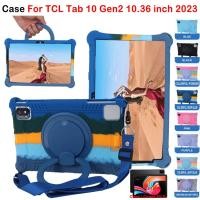 ราคา TCL สําหรับtcl Tab 10 Gen2 10.36 นิ้ว 2023 ซิลิโคนอ่อนนุ่มคุณภาพสูงแบบพกพากรณีแท็บเล็ตTCL Tab 10 Gen2 10.36 "4 มุมThicken Rotatableกันกระแทกขาตั้งฝาครอบป้องกัน (25989908967)