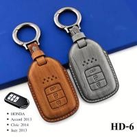 ราคา ซองหนังกุญแจรถยนต์ Honda accord 2013 jazz 2013 City 2014 TOP ซองหนังสี แบบ3ปุ่ม (40659598612)