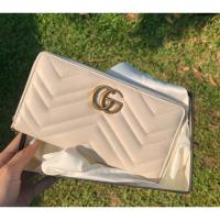 ราคา กระเป๋าสตางค์ Gucci Marmont ของแท้10000% สี Ivory (7126046301)