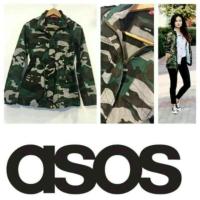 ราคา พร้อมส่ง Asos เสื้อคลุมลายพรางทหาร ซ่อนซิป มีกระเป๋าหน้าอก เชือกรูดตรงเอว ใส่แล้วดูเก๋ เท่ห์มากๆ (563704)