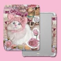 ราคา เคสใส แบบนิ่ม ลายการ์ตูนแมวน่ารัก สําหรับ iPad Air 4 10.9 iPad Pro 11 Air5 10.9 Air 1/2 9.7 Pro 10.5 iPad gen8 9 10 Mini 4 5 gen 10 (22148059029)