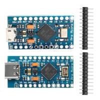 ราคา Mini/Micro/Type-C USB Pro Micro ATMEGA32U4 3.3V 8MHz/5V 16MHz โมดูล bootloader สําหรับ Arduino 2 แถว Pin Header (26484916289)