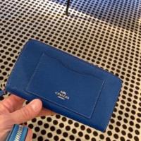 Coach F54007 Accordion Zip Wallet In Crossgrain Leather กระเป๋าสตางค์