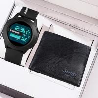 ราคา Quiksilver 2PCS Men Watch Wallet Set Men นาฬิกาอิเล็กทรอนิกส์ซิลิโคนนาฬิกาข้อมือผู้ชายของขวัญไม่มีกล่อง (28957875635)