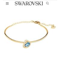 ราคา สร้อยแขน กำไล swarovski แท้ 100% Outstanding Bangle Aqua, Gold-tone plated (3589670131)