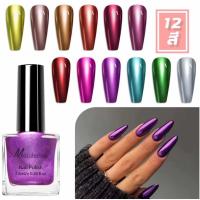 ราคา สีทาเล็บเมทัลลิค Metallic สีทาเล็บกระจก ไม่ต้องอบ แบรนด์Misscheering 7.5ml (28726479028)