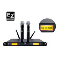 ราคา ชุดไมค์ลอยคู่ ไมค์โครโฟนคู่( ความถี่ใหม่ 803-806 MHZ ) ไร้สาย 2 เสาอากาศ รุ่น EZ UR24D (3883806563)