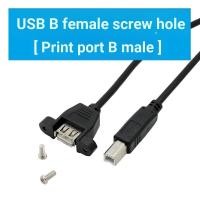 ราคา USB Female to Printer Square Port Male Adapter สาย USB A-Type Female to B-Type Male with Ear Fixing 0.3m 0.5m 1m (28224125719)
