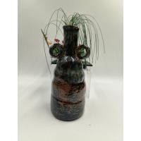 ราคา เเจกัน ดินเผา มีหูจับจากประเทศญี่ปุ่น สี ดำลาย ขนาด 4.5 ซม. (21283468978)