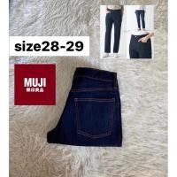 ราคา MUJI มูจิ Straight High Jeans แท้% มือ1 หลุด shop (26150837488)