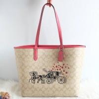 ราคา พร้อมส่ง แท้ กระเป๋าสะพายTote กลับด้านได้ (4617768407)