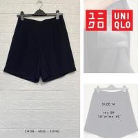 ราคา Uniqlo กางเกง ขาสั้น สีดำ ไซส์ M มือสอง (14848972411)