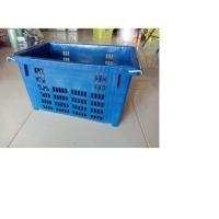ราคา ลังพลาสติกหูเหล็กใส่ผลไม้#ตะกร้าใส่ผลไม้หูเหล็ก ขนาดใหญ่ 38x59x33cm แข็งแรงทนทาน ตะกร้าผลไม้หูเหล็ก ลังอุตสาหกรรม (21981497150)