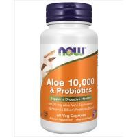 ราคา โปรไบโอติก / Aloe 10,000 w/ Probiotics 60 Capsules by NOW FOODS [3029] (24084860896)