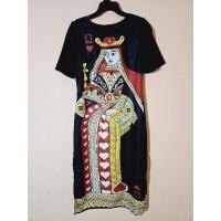 ราคา 359บ เดรสสีดำ Nana นานา มือ 1 ป้ายห้อย ลายไพ่ ไซส์ M L อก 35 ลายไพ่ ผ้าเงาๆ ทรงกางออก น่ารัก/ (24676146258)