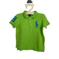ราคา Polo Ralph Lauren เสื้อโปโลเด็ก สีเขียว ม้าใหญ่ Size 2T อกได้ถึง 28“ (25167687792)