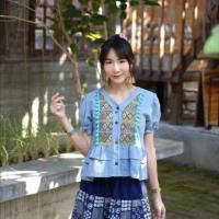 ราคา เสื้อ​พื้นเมือง​คอวีแขนตุ๊กตา (7419291136)