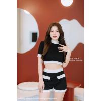 ราคา ชุดเซทไหมพรมเสื้อแขนสั้น+กางเกงขาสั้น ผ้านุ่มๆ (14599043568)