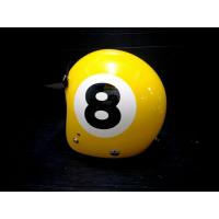 ราคา ส่งฟรี **เก็บเงินปลายทาง**หมวกกันน็อค แนวคลาสสิค ลายเลข 8 สีเหลือง ดำ NO.16 (1629340057)