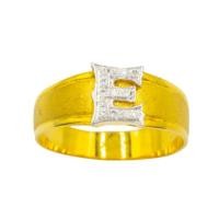 ราคา Happy Jewelry แหวน ตัวอักษร E แหวนเพชร แหวนทองเพชรแท้ ทองแท้ 37.5% AL121 (20860681133)