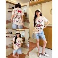 ราคา “Hello kitty T-shirt“ เสื้อยืดคอกลมแขนสั้น ลายคิตตี้น่ารักมากกกก (26786229774)