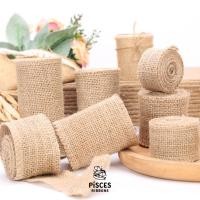 ราคา 1 เมตร * ริบบิ้นผ้ากระสอบ ริบบิ้นคริสต์มาส วินเทจ ริบบิ้นสีน้ำตาล มินิมอล ขนาดหลากหลาย (29169833476)