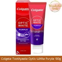 ราคา Colgate Toothpaste Optic White Purple 100g คอลเกต ยาสีฟัน อ๊อพติค ไวท์ เพอร์เพิล 100กรัม (27874875414)