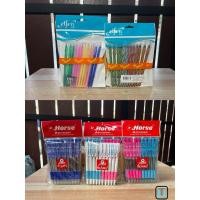 ราคา (1แถม1)Horse ปากกาลูกลื่น ตราม้า สีน้ำเงิน 0.7 มม. / ปากกา elfen (25870827299)